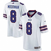 Nike Men & Women & Youth Bills #8 Moorman White Team Color Game Jersey,baseball caps,new era cap wholesale,wholesale hats